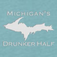 Michigans Drunker Half Upper Peninsula Yooper 906 Sueded Cloud Jersey T-Shirt
