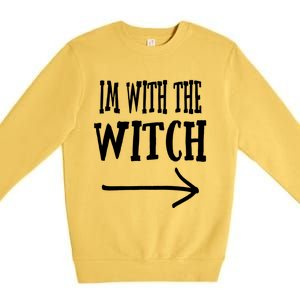 Mom Dad Halloween Costume Trick Or Treat Parent Witch Funny Gift Premium Crewneck Sweatshirt