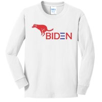 My Dog Hates Biden Funny Anti Biden Kids Long Sleeve Shirt