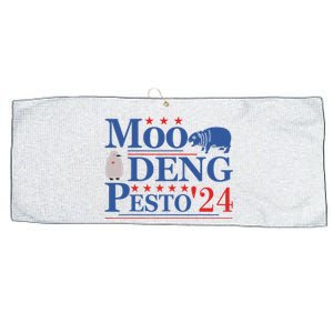 Moo Deng Hippo 2024 And Pesto The Penguin Large Microfiber Waffle Golf Towel