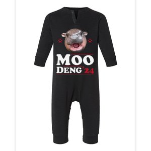 Moo Deng Hippo Cute Baby Pygmy Funny Election 2024 Infant Fleece One Piece