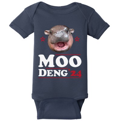 Moo Deng Hippo Cute Baby Pygmy Funny Election 2024 Baby Bodysuit