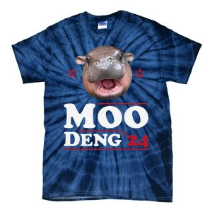 Moo Deng Hippo Cute Baby Pygmy Funny Election 2024 Tie-Dye T-Shirt