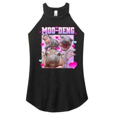 Moo Deng Hippo Baby Pygmy Funny Women’s Perfect Tri Rocker Tank