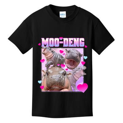 Moo Deng Hippo Baby Pygmy Funny Kids T-Shirt