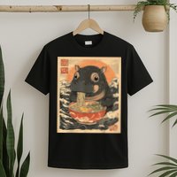 Moo Deng Hippo Eat Ramen For Japanese Style T-Shirt