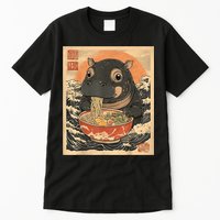 Moo Deng Hippo Eat Ramen For Japanese Style Tall T-Shirt