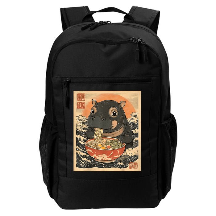 Moo Deng Hippo Eat Ramen For Japanese Style Backpack