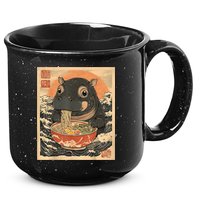 Moo Deng Hippo Eat Ramen For Japanese Style 15oz Campfire Ceramic Mug