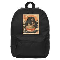 Moo Deng Hippo Eat Ramen For Japanese Style 16 in Basic Backpack