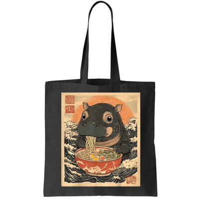 Moo Deng Hippo Eat Ramen For Japanese Style Bag