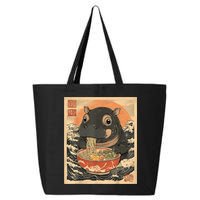 Moo Deng Hippo Eat Ramen For Japanese Style 25L Jumbo Tote