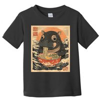 Moo Deng Hippo Eat Ramen For Japanese Style Toddler T-Shirt