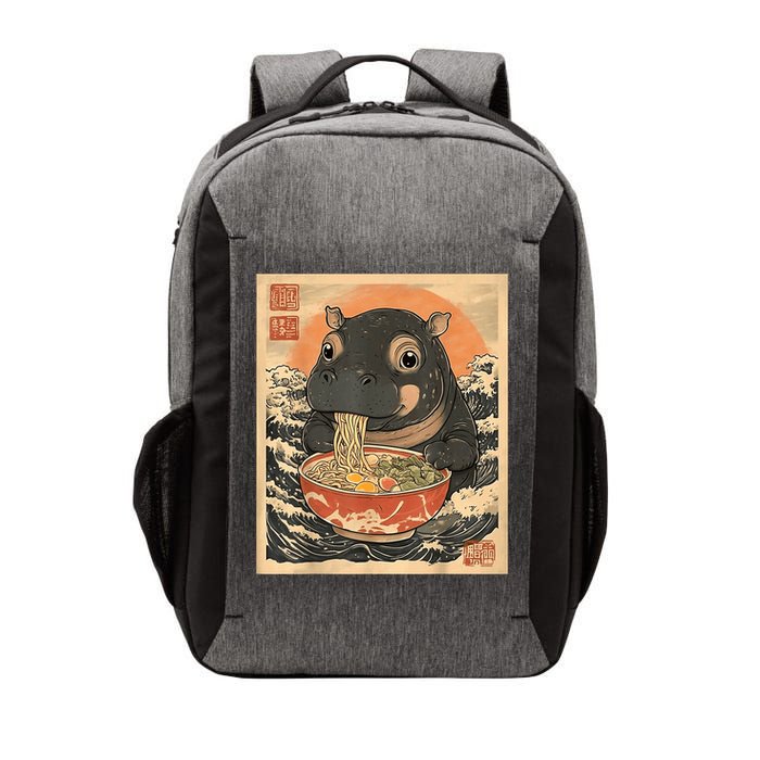 Moo Deng Hippo Eat Ramen For Japanese Style Vector Backpack