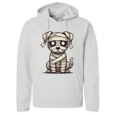 Mummy Dog Halloween Performance Fleece Hoodie