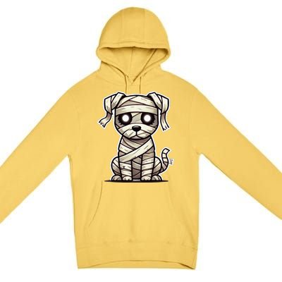 Mummy Dog Halloween Premium Pullover Hoodie