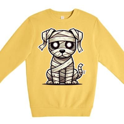 Mummy Dog Halloween Premium Crewneck Sweatshirt