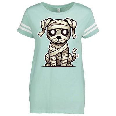 Mummy Dog Halloween Enza Ladies Jersey Football T-Shirt