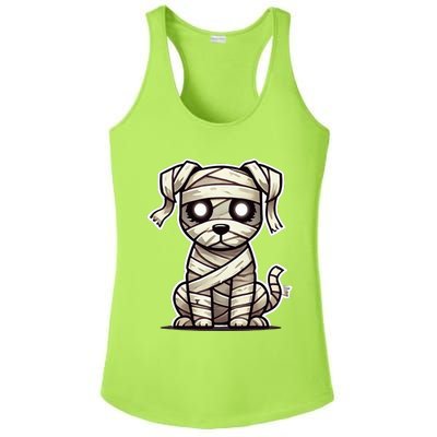 Mummy Dog Halloween Ladies PosiCharge Competitor Racerback Tank