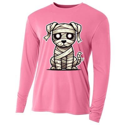 Mummy Dog Halloween Cooling Performance Long Sleeve Crew