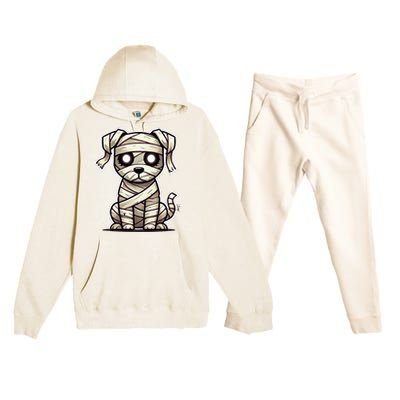 Mummy Dog Halloween Premium Hooded Sweatsuit Set