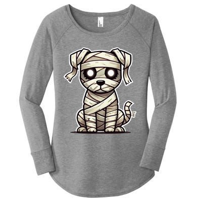 Mummy Dog Halloween Women's Perfect Tri Tunic Long Sleeve Shirt