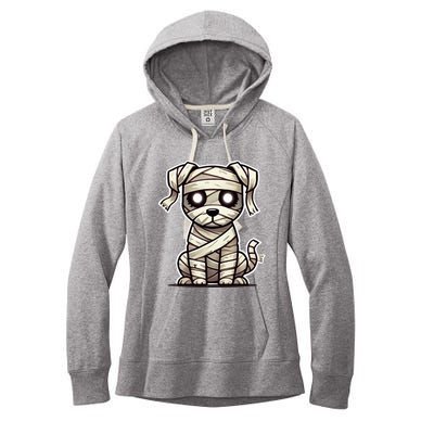 Mummy Dog Halloween Women's Fleece Hoodie