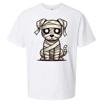 Mummy Dog Halloween Sueded Cloud Jersey T-Shirt