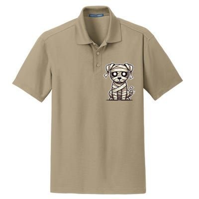 Mummy Dog Halloween Dry Zone Grid Polo