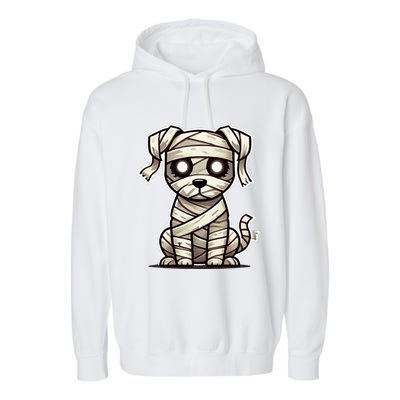 Mummy Dog Halloween Garment-Dyed Fleece Hoodie