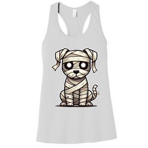 Mummy Dog Halloween Women's Racerback Tank