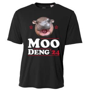 Moo Deng Hippo Cute Baby Pygmy Funny Election 2024 Cooling Performance Crew T-Shirt