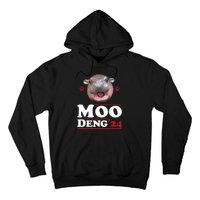 Moo Deng Hippo Cute Baby Pygmy Funny Election 2024 Hoodie