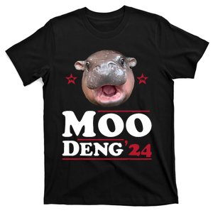 Moo Deng Hippo Cute Baby Pygmy Funny Election 2024 T-Shirt