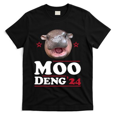 Moo Deng Hippo Cute Baby Pygmy Funny Election 2024 T-Shirt