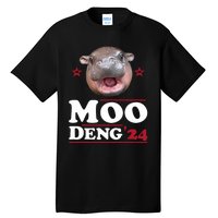 Moo Deng Hippo Cute Baby Pygmy Funny Election 2024 Tall T-Shirt