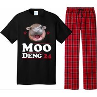 Moo Deng Hippo Cute Baby Pygmy Funny Election 2024 Pajama Set