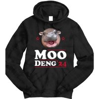 Moo Deng Hippo Cute Baby Pygmy Funny Election 2024 Tie Dye Hoodie