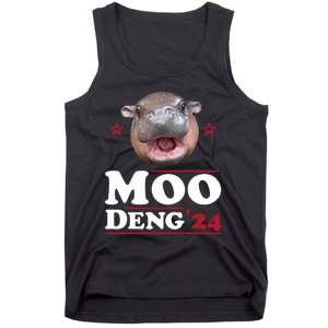 Moo Deng Hippo Cute Baby Pygmy Funny Election 2024 Tank Top