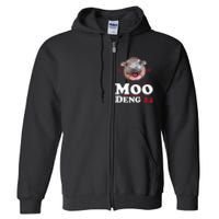 Moo Deng Hippo Cute Baby Pygmy Funny Election 2024 Full Zip Hoodie