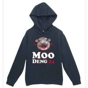 Moo Deng Hippo Cute Baby Pygmy Funny Election 2024 Urban Pullover Hoodie