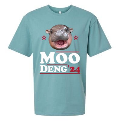 Moo Deng Hippo Cute Baby Pygmy Funny Election 2024 Sueded Cloud Jersey T-Shirt