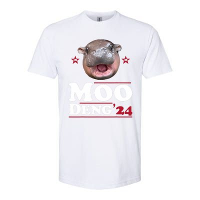 Moo Deng Hippo Cute Baby Pygmy Funny Election 2024 Softstyle® CVC T-Shirt