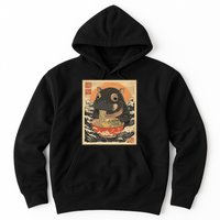 Moo Deng Hippo Eat Ramen For Japanese Style Hoodie