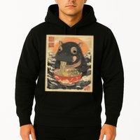 Moo Deng Hippo Eat Ramen For Japanese Style Hoodie