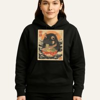 Moo Deng Hippo Eat Ramen For Japanese Style Hoodie