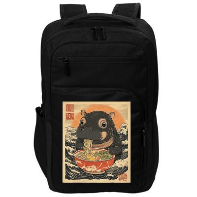 Moo Deng Hippo Eat Ramen For Japanese Style Impact Tech Backpack