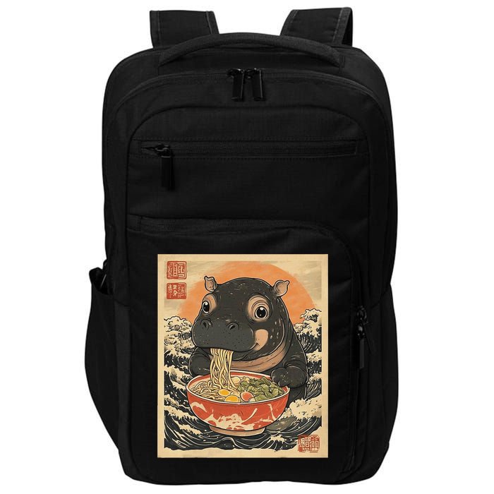 Moo Deng Hippo Eat Ramen For Japanese Style Impact Tech Backpack