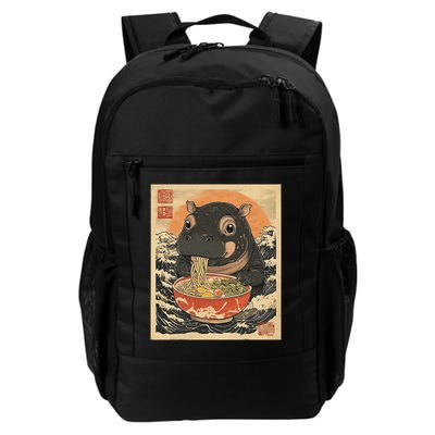 Moo Deng Hippo Eat Ramen For Japanese Style Backpack