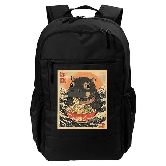 Moo Deng Hippo Eat Ramen For Japanese Style Backpack